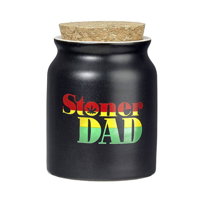 Storage Jar Stoner Dad Stash Jar Rasta - Roasted and Toasted