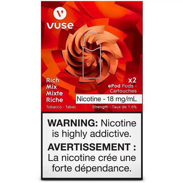 Vaping Supplies - Vuse ePOD - Rich Mix Tobacco - Vuse