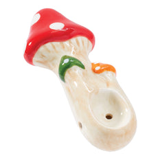 Ceramic Pipe Wacky Bowlz Tri Mushroom 4" - Wacky Bowlz