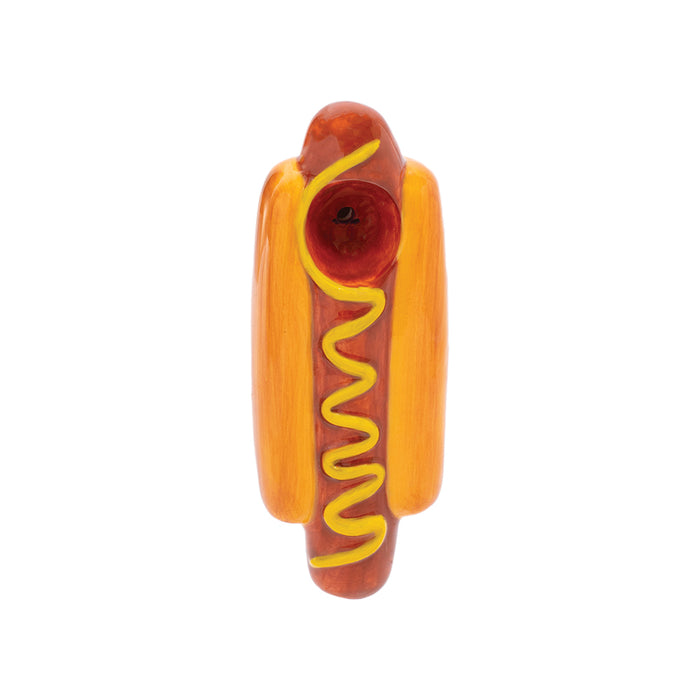 Ceramic Pipe Wacky Bowlz Hot Dog 4.5" - Wacky Bowlz