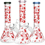 Glass Bong Pulsar Hearts And Kisses 9.75" - Pulsar