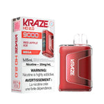 *EXCISED* RTL - Kraze Disposable Vape HD 2.0 Rechargable 650mAh Red Apple 15ml - Kraze