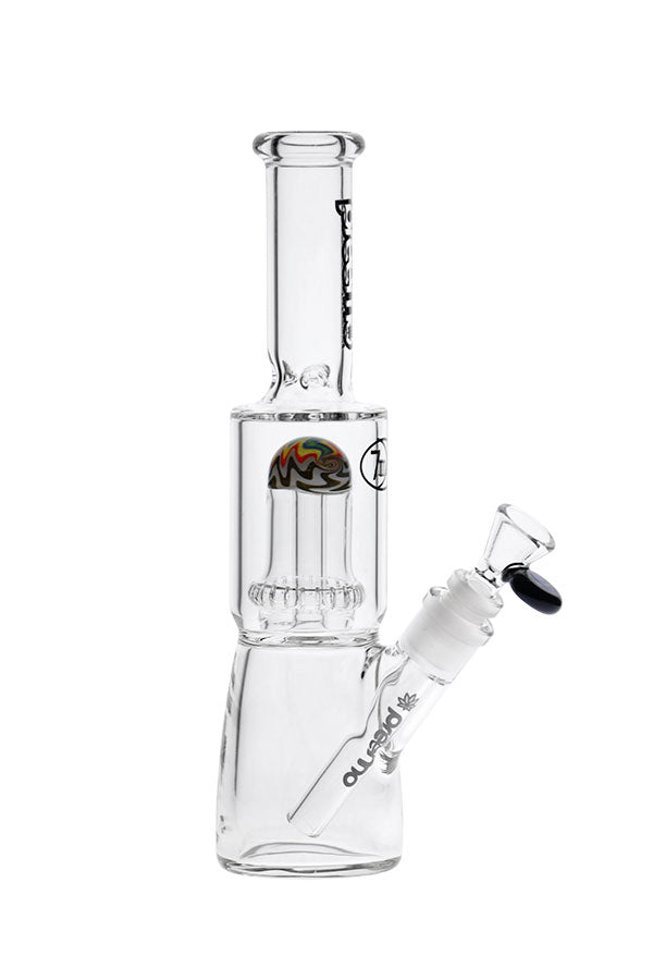 Glass Bong 11 Inch Showerhead Perc Mini Black - Unbranded