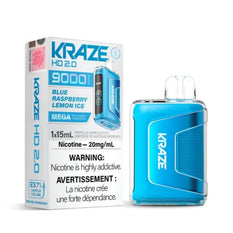 *EXCISED* RTL - Kraze Disposable Vape HD 2.0 Rechargable 650mAh Blue Raspberry Lemon Ice 15ml - Kraze