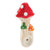 Ceramic Pipe Wacky Bowlz Tri Mushroom 4" - Wacky Bowlz