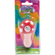 Ceramic Pipe Wacky Bowlz Mushroom 3.5" - Wacky Bowlz