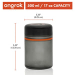 Glass Storage Jar Ongrok Child Resistant 500ml 1 oz. Pack of 2 - Ongrok