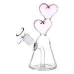 Glass Bong Hearts Converge Glass Water Pipe 6.75" - Unbranded