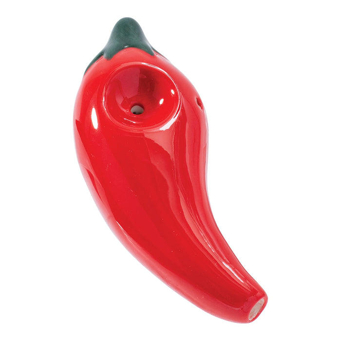 Ceramic Pipe Wacky Bowlz Chili Pepper 4" - Wacky Bowlz