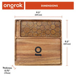 Rolling Tray Ongrok Acacia Wood Tray Medium Log - Ongrok