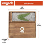 Rolling Tray Ongrok Acacia Wood Tray Medium Leaf - Ongrok