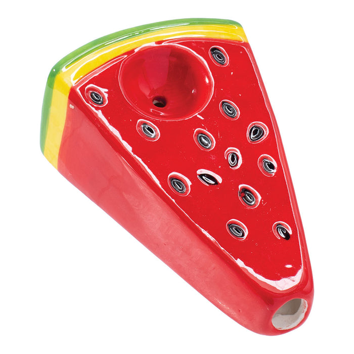 Ceramic Pipe Wacky Bowlz Watermelon Slice 3.75" - Wacky Bowlz